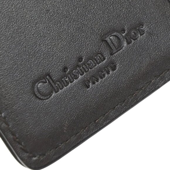 CHRISTIAN DIOR Logo Trotter Trifold Compact Wallet PVC Leather Brown 38KA929 - Picture 7 of 12